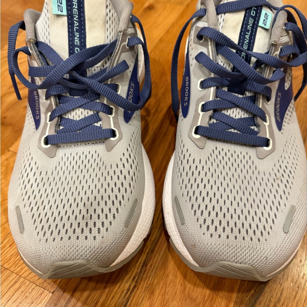 Brooks Adrenaline GTS 22 Gray and Purple Running Shoes